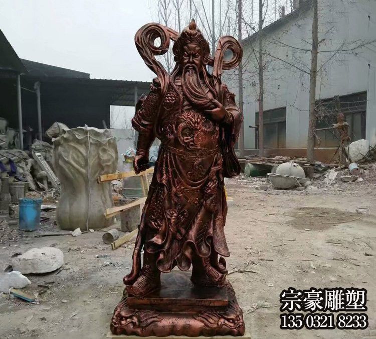 不銹鋼仿銅戶外景觀關公雕塑 不銹鋼仿銅戶外景觀關公雕塑