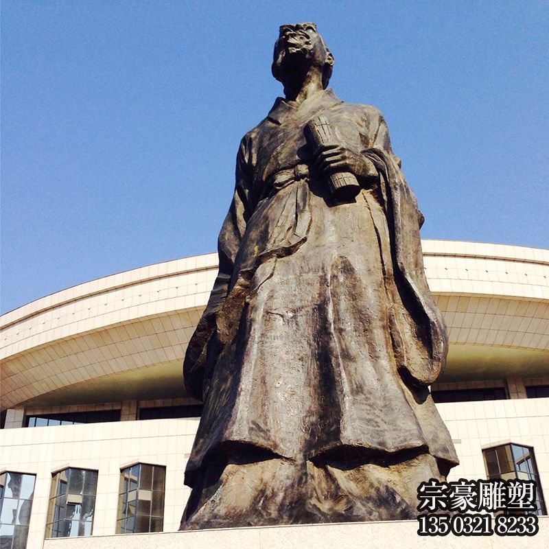 城市廣場中國歷史人物著名哲學家鑄銅鎏金莊子銅像 城市廣場中國歷史人物著名哲學家鑄銅鎏金莊子銅像