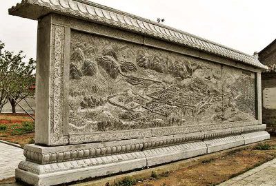 花崗巖屏風(fēng)，別墅庭院石雕影壁墻