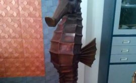 海洋動物海馬石雕