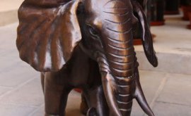 銅雕大象招財納福的擺放方法